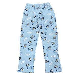 Bluey Pajama Pants Small Blue All Over Print Lounge Sleepwear Hybrid Apparel